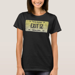 NJ State Vanity Licentie Bord EXIT 12 T-shirt