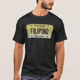 NJ State Vanity Licentie Bord FILIPINO T-shirt