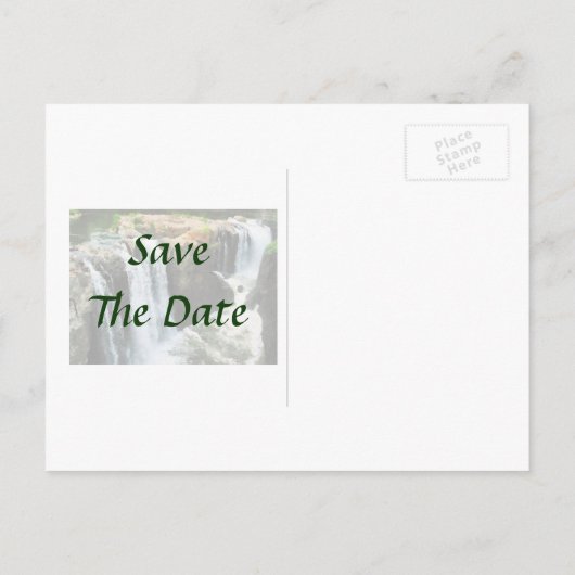 NJ - Waterfall Paterson NJ Save the Date Aankondigingskaart (Achterkant)