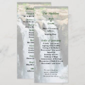 NJ - Waterfall Paterson NJ Wedding Programme Programmakaart (Voorkant / Achterkant)