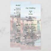 NJ - Waterfront Bridgetown Barbado Huwelijksprogra Programmakaart (Voorkant / Achterkant)