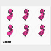 njalldaypinkblack ronde sticker (Vel)