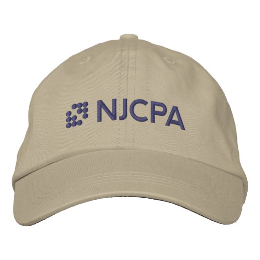 NJCPA Baseball Hat- Khaki - Geborduurde Pet (Voorkant)
