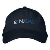 NJCPA Baseball Hat - Navy Geborduurde Pet (Voorkant)