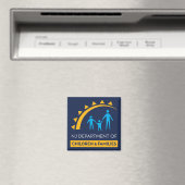 NJDCF Logo Vierkante magneet (Insitu (Vaatwasser))