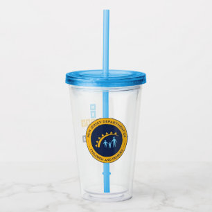 NJDCF "Veilige, gezonde, verbonden" acryltrommel Acryl Drinkbeker