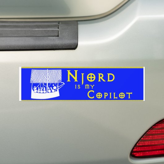 "Njord is Mijn copilot" bumpersticker (Op auto)