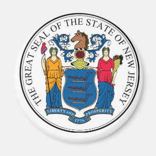 NJPI New Jersey State Seal Magneet