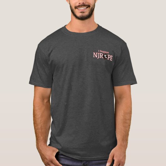 NJROPE...Ik steun (rood) T-shirt (Voorkant)