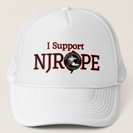 NJROPE...Ik steun (rood) Trucker Pet (Voorkant)
