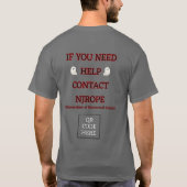 NJROPE...Ik steun (zwart/rood) T-shirt (Achterkant)