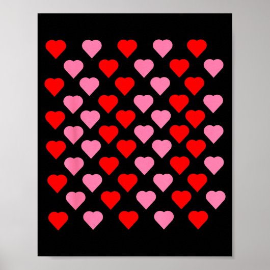 Nk And Red Hearts Lovers Funny Valentine’s Day Hum Poster (Voorkant)