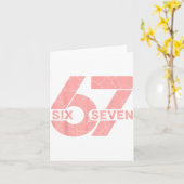 Nk And White Number 67 Jersey Player Uniform #67 F Kaart (Gele Bloem)