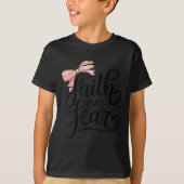 Nk Bow Faith Over Fear Christian Teen Girl God Goo T-shirt (Voorkant)