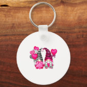 Nk Buffalo Plaid And Heart Balloons Valentines D  Sleutelhanger (Voorkant)