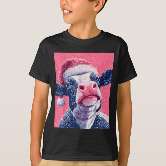 Nk Christmas Cow  T-shirt (Voorkant)