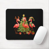 Nk Christmas Flamingos _ Cute Holiday Tree &amp; D Muismat (Met muis)