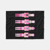 Nk Christmas Nutcracker Squad Ballet Dance Matchin Fleece Deken (Voorkant (Horizontaal))