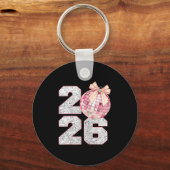 Nk Coquette 2026 New Year Shirt _ Aesthetic Holida Sleutelhanger (Voorkant)