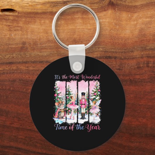 Nk Coquette Bow Nutcracker Friends Snow Globe Chri Sleutelhanger (Voorkant)