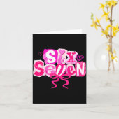 Nk Coquette Valentijn Six Seven Boog 6 7 Meme Vrou Kaart (Gele Bloem)