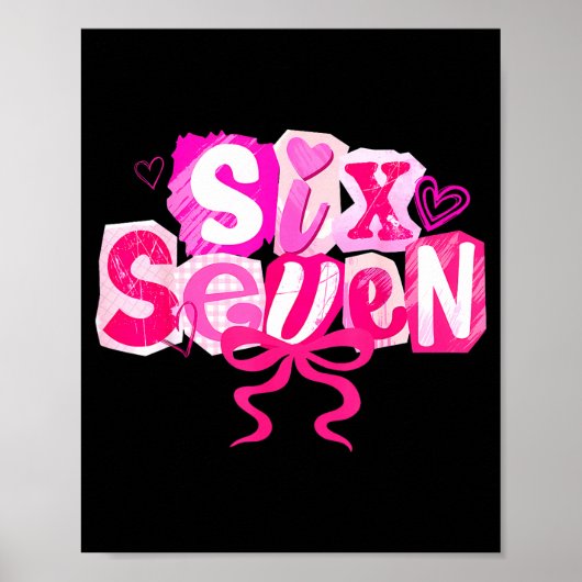 Nk Coquette Valentine Six Seven Bow 6 7 Meme Women Poster (Voorkant)