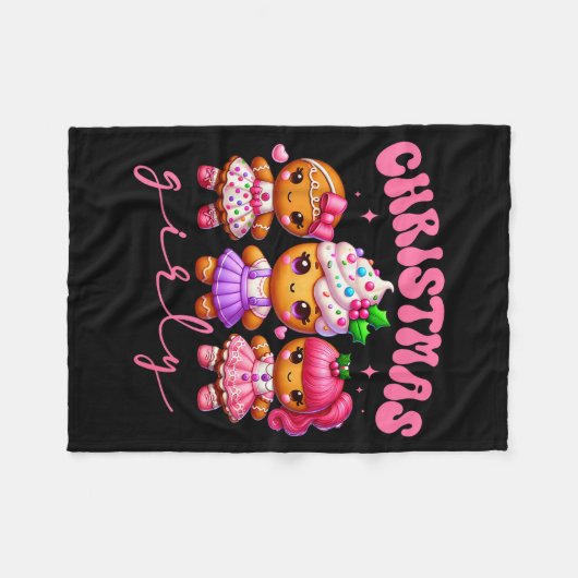 Nk Cute Gingerbread Christmas Girly Pajama Outfits Fleece Deken (Voorkant (Horizontaal))