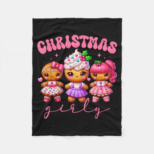 Nk Cute Gingerbread Christmas Girly Pajama Outfits Fleece Deken (Voorkant)