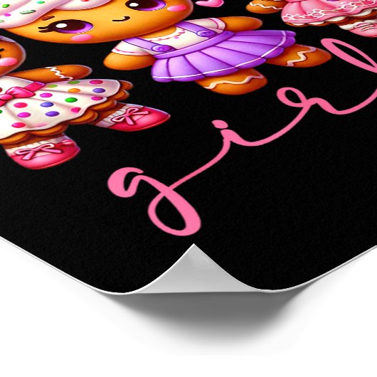 Nk Cute Gingerbread Christmas Girly Pajama Outfits Poster (Hoek)