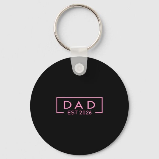 Nk Dad Est. 2026 Logo Father 2026 Loading New Dad Sleutelhanger (Voorkant)