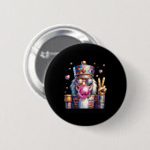 Nk Disco Nutcracker Bubblegum Christmas For Men Wo Ronde Button 5,7 Cm (Voorkant /achterkant)