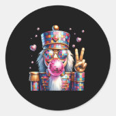 Nk Disco Nutcracker Bubblegum Christmas For Men Wo Ronde Sticker (Voorkant)