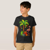Nk Flamingo Christmas Palm Tree Trocal Xmas  T-shirt (Voorkant volledig)