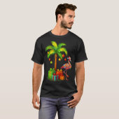 Nk Flamingo Christmas Palm Tree Trocal Xmas  T-shirt (Voorkant volledig)
