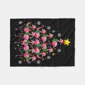 Nk Flamingo Christmas Tree Santa Flamingo Holiday  Fleece Deken (Voorkant (Horizontaal))