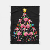 Nk Flamingo Christmas Tree Santa Flamingo Holiday  Fleece Deken (Voorkant)