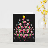 Nk Flamingo Christmas Tree Santa Flamingo Holiday  Kaart (Gele Bloem)