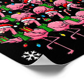 Nk Flamingo Christmas Tree Santa Flamingo Holiday  Poster (Hoek)