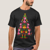 Nk Flamingo Christmas Tree Santa Hat Xmas  T-shirt (Voorkant)