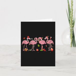 Nk Flamingo Hoed Kerstman Vrolijk Kerstlicht Vrouw Kaart