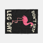 Nk Flamingo Workou Don't Skip Leg Day Gym Fitness  Fleece Deken (Voorkant (Horizontaal))