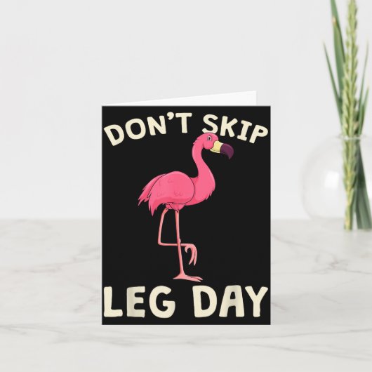 Nk Flamingo Workou Don't Skip Leg Day Gym Fitness Kaart (Voorkant)