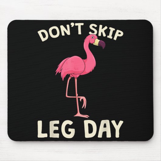 Nk Flamingo Workou Don't Skip Leg Day Gym Fitness  Muismat (Voorkant)
