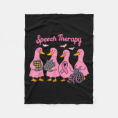 Nk Goose Ribbon Speech Language Pathologist Therap Fleece Deken (Voorkant)