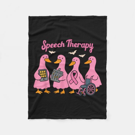 Nk Goose Ribbon Speech Language Pathologist Therap Fleece Deken (Voorkant)