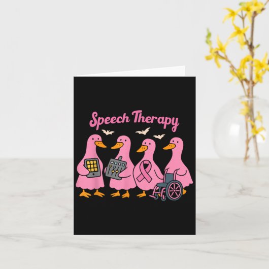 Nk Goose Ribbon Speech Language Pathologist Therap Kaart (Gele Bloem)