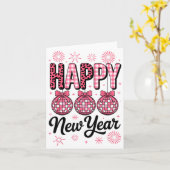 Nk Happy New Year Disco Ball Leopard For Women Gir Kaart (Gele Bloem)