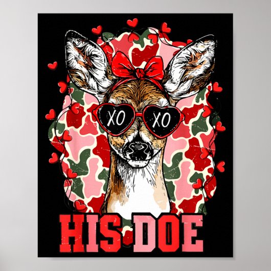 Nk His Doe Camo Deer Hunting Camouflage Matching C Poster (Voorkant)