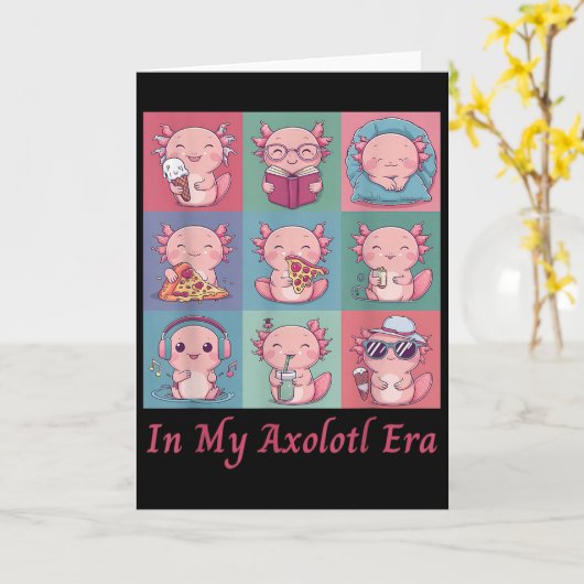 Nk In My Axolotl Era Cute Christmas For Axolotl Lo Kaart (Gele Bloem)