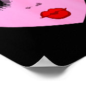 Nk Lady Heart With Eyelashes Valentines Day Kiss  Poster (Hoek)